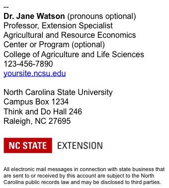 Email Signature Example