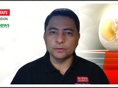 still frame of Edgar Oviedo presenting an incubation topic