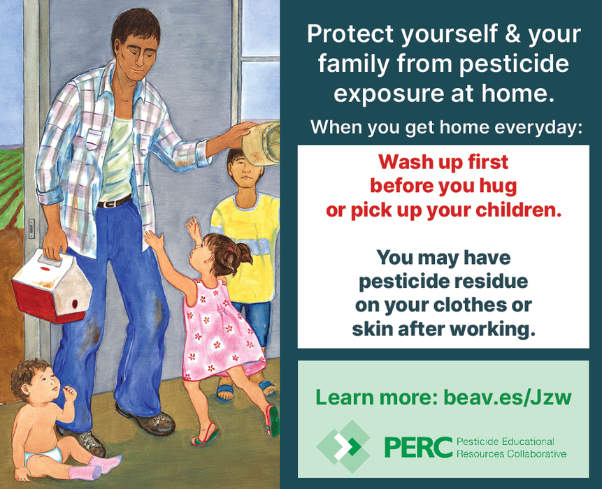 Wash before you hug or pick up your children.