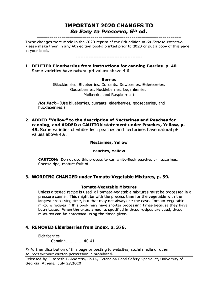 So Easy to Preserve 6th Edition