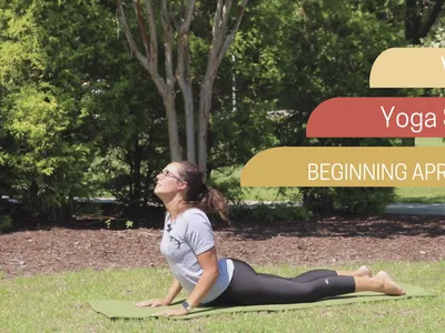 person doing yoga outside
