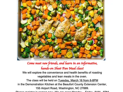 Chicken and vegetables on sheet pan