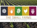 Small Farms Newsletter Header on background of crops