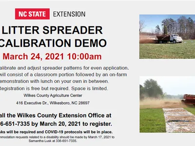 NC State Extension Litter Spreader Calibration Demo — March 24, 2021 10:00am