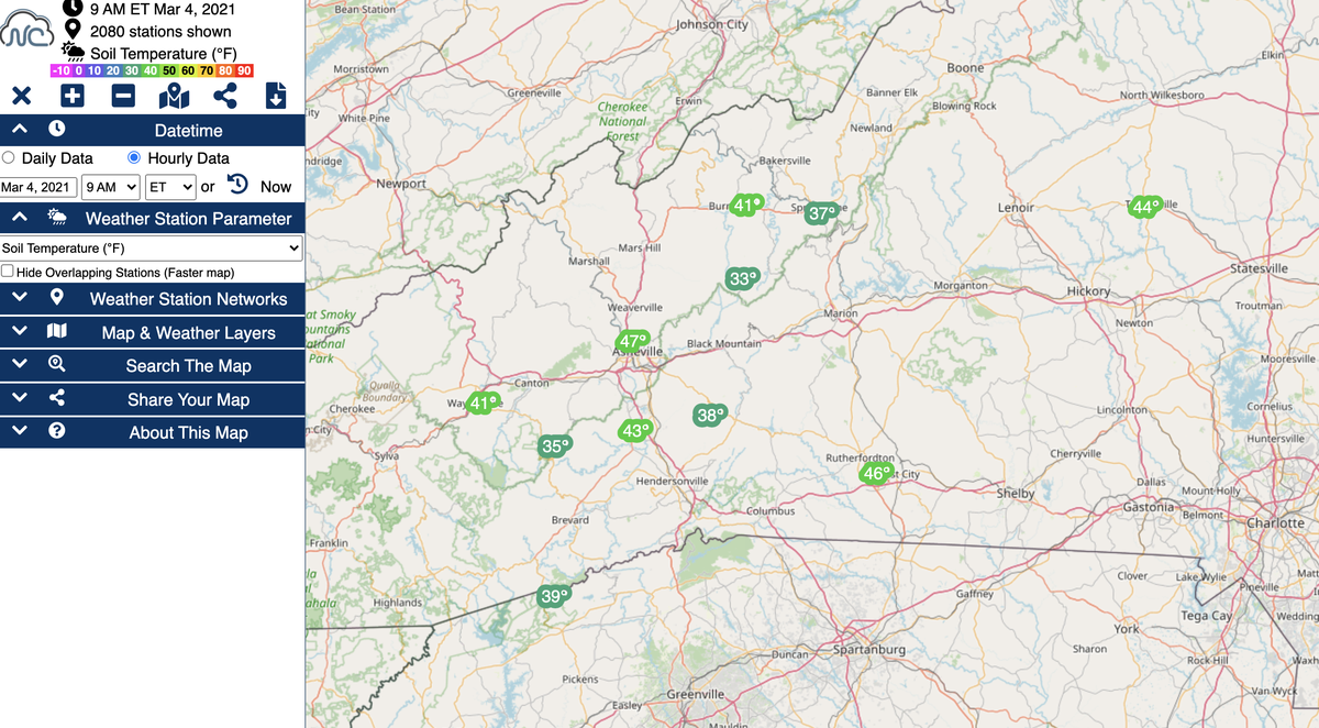 soil temperature march 4 2021