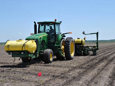 tractor in field