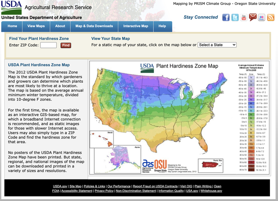 usda hardiness map