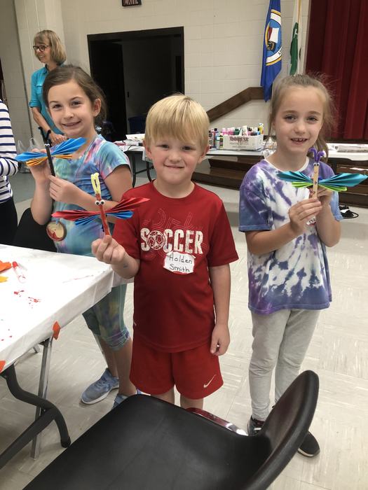 Kids with crafts
