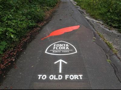 Trail market for Fonta Flora on Point Lookout Trail