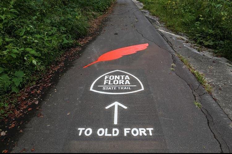 Trail market for Fonta Flora on Point Lookout Trail