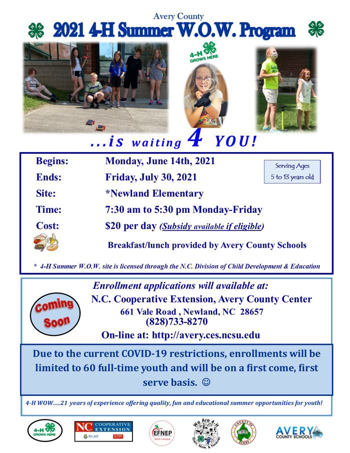 Summer W.O.W. Program flyer image