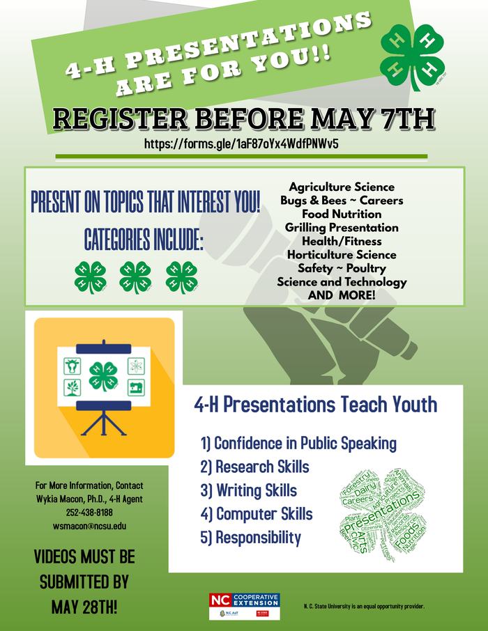 4-H PRESENTATION DAY REGISTERATION