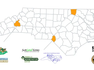 Farm to Senior Service County and Partner Map