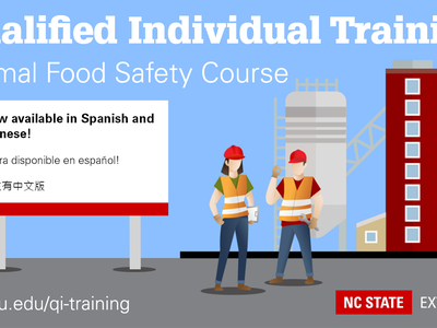 Qualified Individual Training: Animal Food Safety Course; now available in Spanish and Chinese