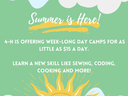 4-H Summer Fun flyer image