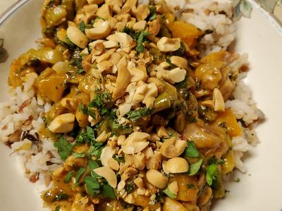 Thai peanut chicken stir-fry