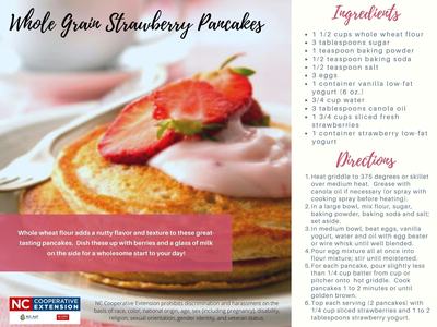 Whole Grain Strawberry Pancakes