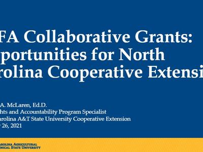 USDA-NIFA and Land Grant University Collaboration opening slide