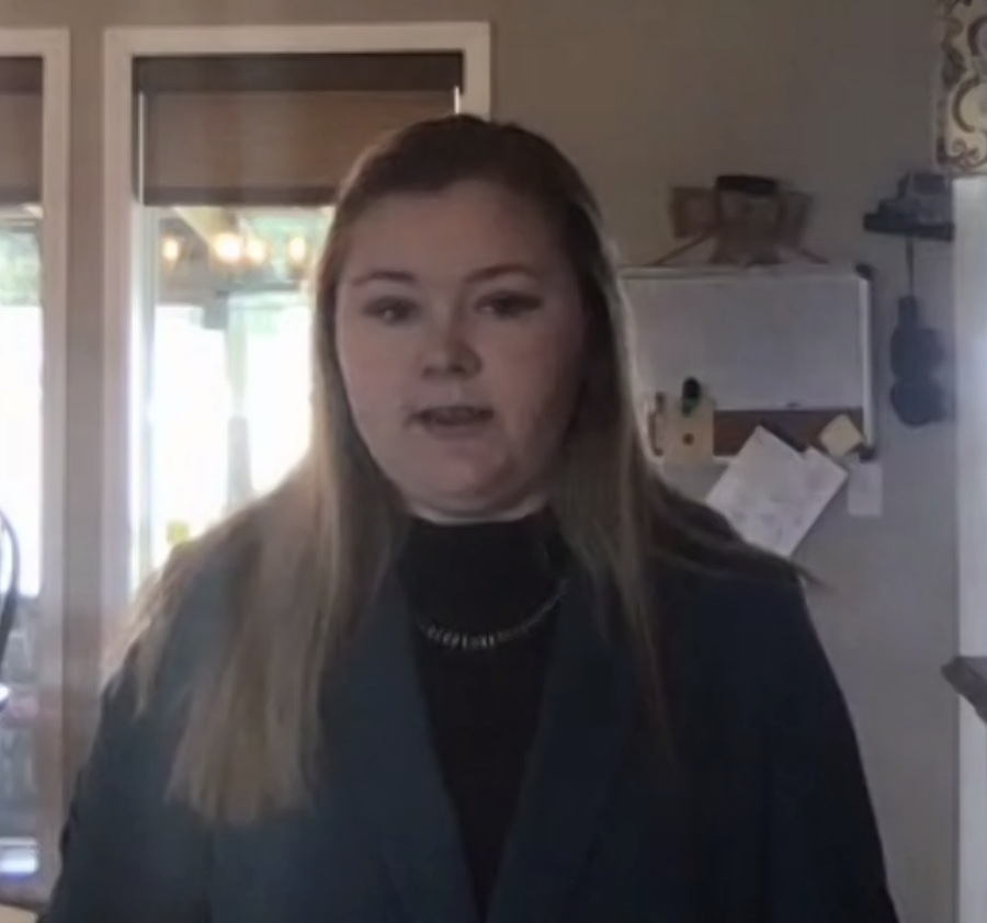 Girl speaking to camera