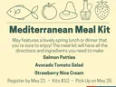 Mediterranean Meal Kit — Register by May 21; kits $10; pickup May 25