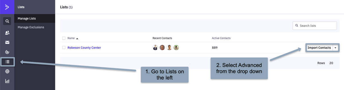 ActiveCampaign List Advanced Settings