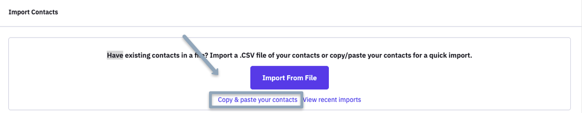 ActiveCampaign copy & paste import