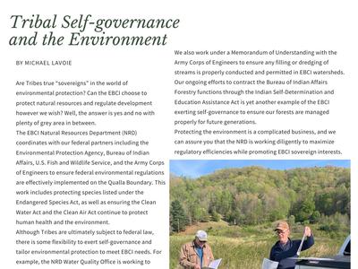 Tribal Self-governance and the Environment Are Tribes true “sovereigns” in the world of environmental protection? Can the EBCI choose to protect natural resources and regulate development however we wish? Well, the answer is yes and no with plenty of grey