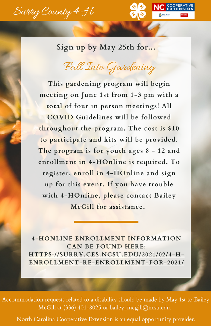 Fall into gardening flier