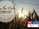 Farm field in background with "Save the Date" A Celebration of rural Currituck Life