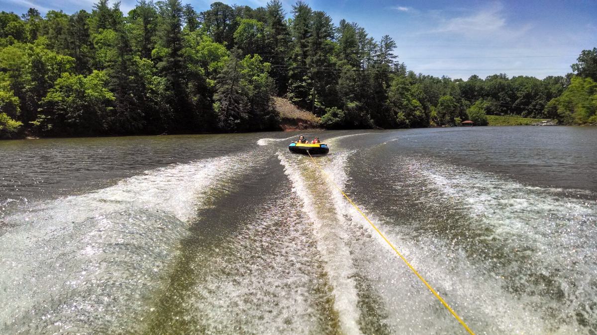 Tubing on Lake James NC
