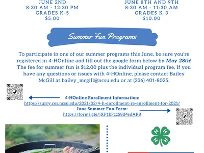 Flier for June Summer Fun