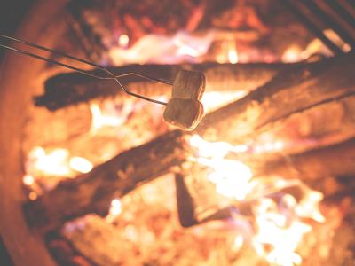 campfire and marshmallows