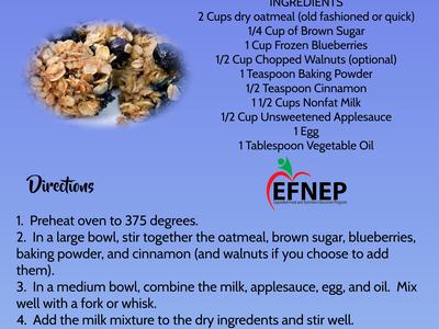 Baked Oatmeal Breakfast with Blueberries