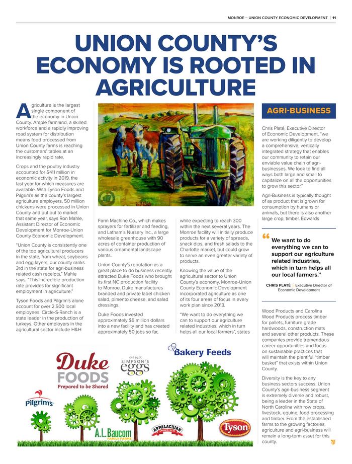 Union County Economy Rooted in Agriculture