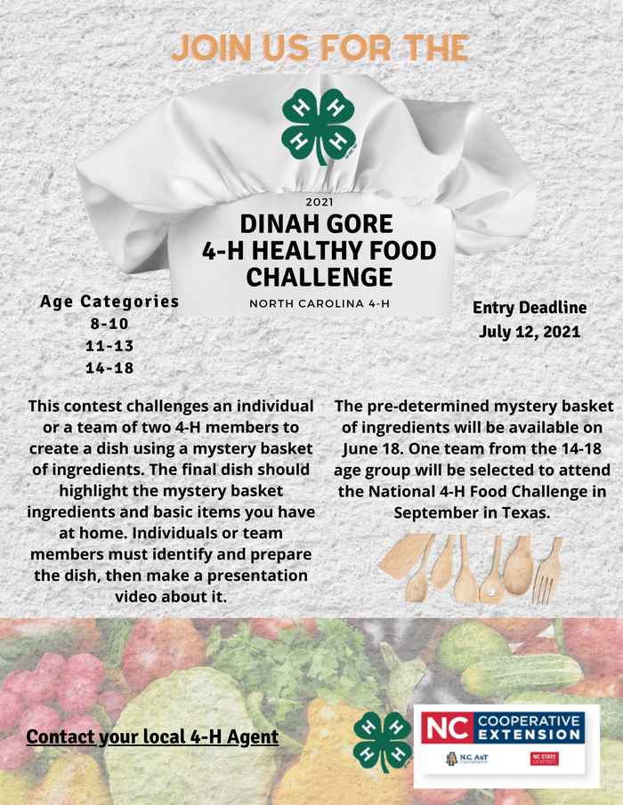 Healthy Food Challenge flyer image