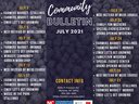 Bulletin with Events for the month of July