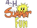 4-H logo, yellow sun with face, and text "Summer Fun"