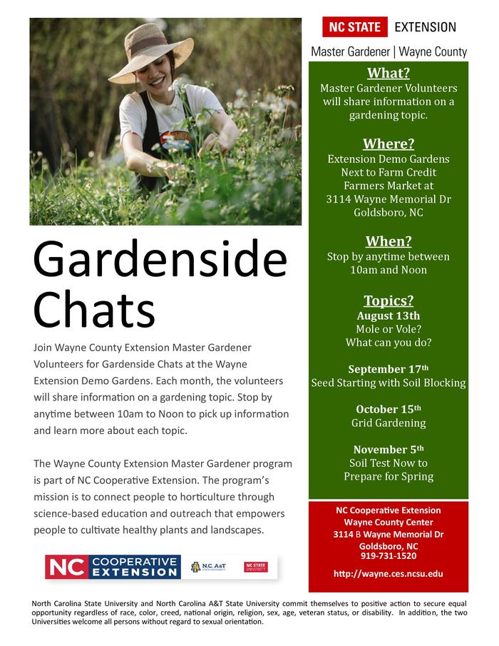 2021 Gardenside Chats Flyer