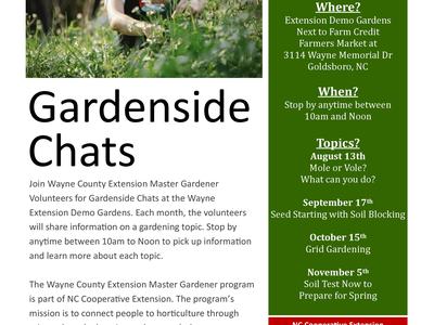 2021 Gardenside Chats Flyer