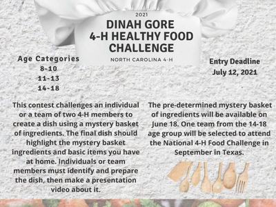 Healthy Food Challenge flyer