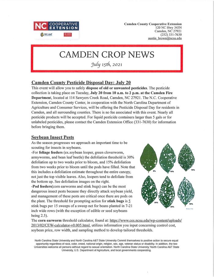 Camden Crop News 