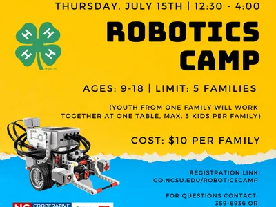 Information about Robotics Camp (included in the text below)