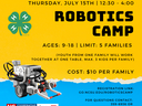 Information about Robotics Camp (included in the text below)