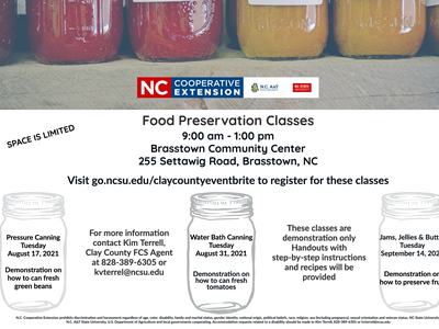 Food Preservation Classes