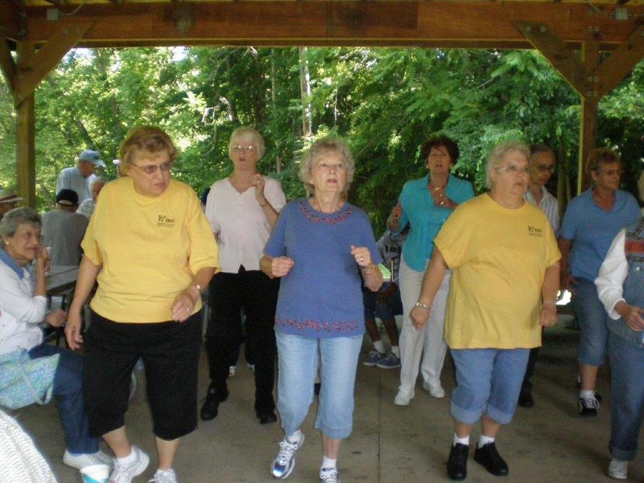 Group of women exercising