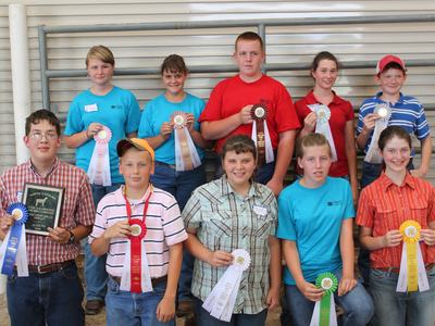 Kids holding ribbons