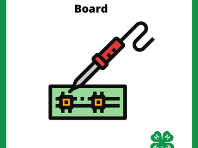Soldering iron tip touching a circuit board; text "Learn How to Solder A Circuit Board"