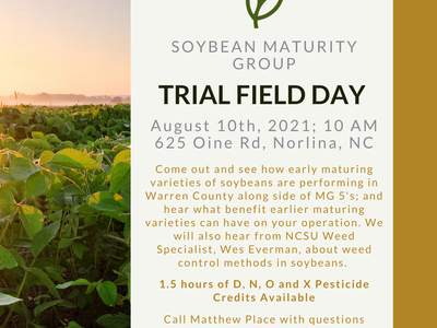 Soybean Trial Field Day flyer