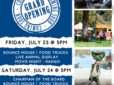Flyer with Events for Grand Opening