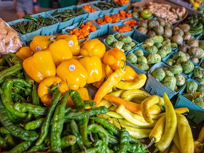 Vegetables at a Farmers Market
